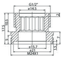RIDUZIONE PER AERATORE M.24 X 1/2" M