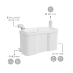 TRITURATORE-WATERSAN 20 SCARICO ACQUE CHIARE (6UTENZE)