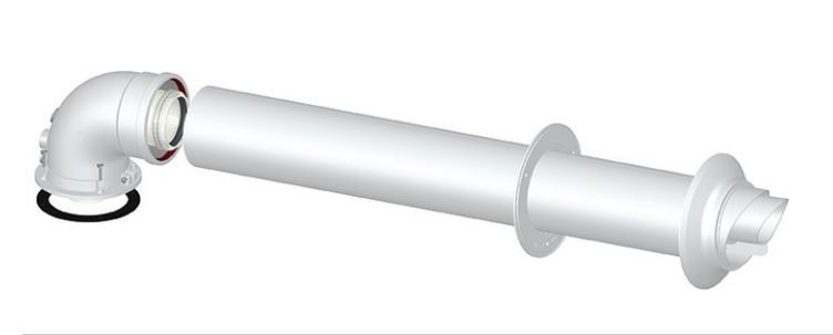 KIT FUMI COASSIALE D.60/100 L=750 N.C  PER SCALDABAGNI