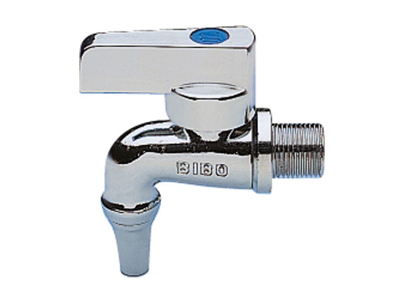 RUBINETTO CURVO CROMATO LUCIDO CON BOCCHETTONE 1/2 681