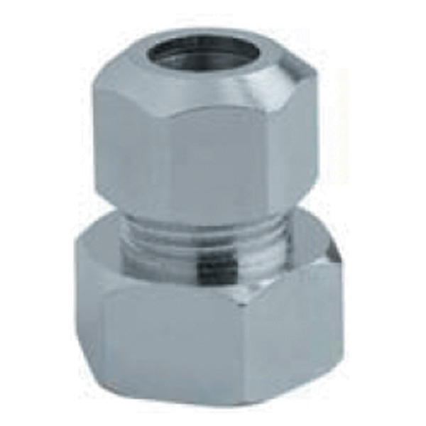 NIPPLES FEMMINA PER TUBETTO RAME 1/2XD10 OTTONE CROMATO