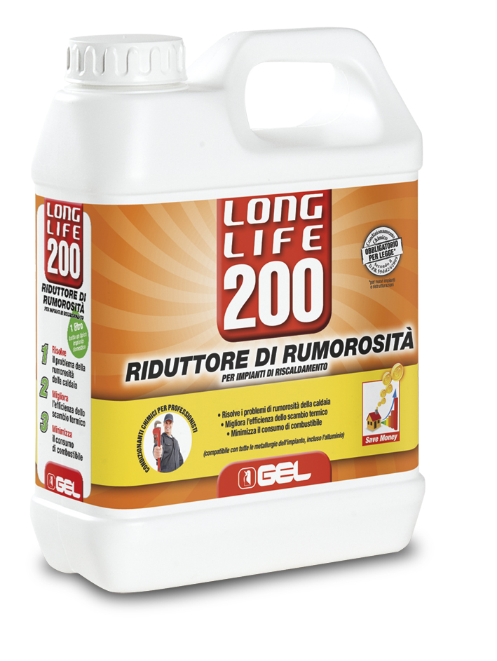 LONG LIFE 200  1 LT RIDUTTORE DI RUMOROSITA' NON ACIDO PER CALDAIE E IMPIANTI TERMICI