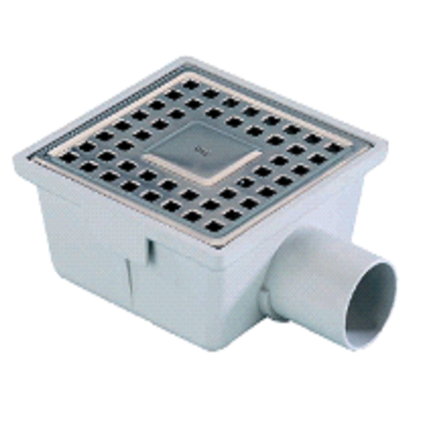 PILETTA ABS 150X150 USCITA ORIZZONTALE  CON TAPPO