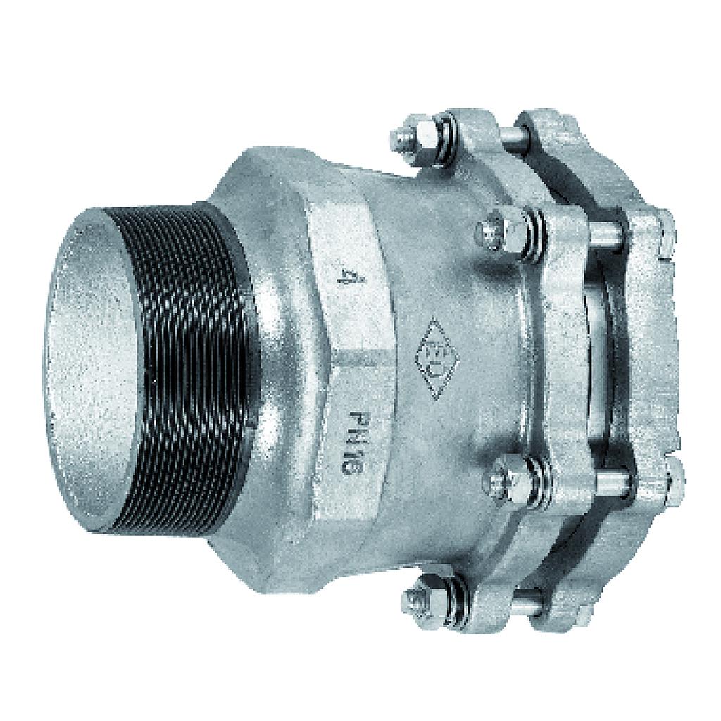 GIUNTO MASCHIO CON BULLONI IN GHISA 4"