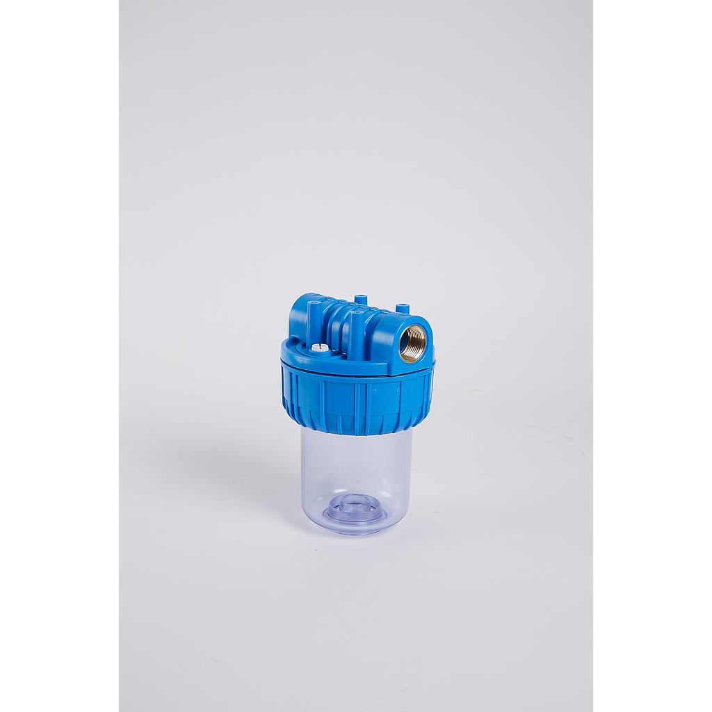 CONTENITORE FILTRO 5" FILETTO OTTONE 3/4" H.19CM