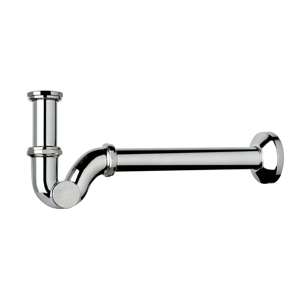 SIFONE A ESSE OTTONE CANNA LUNGA 1"1/4 CR 