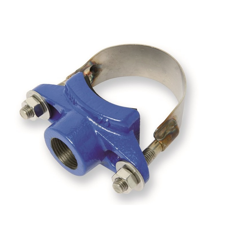 COLLARE GHISA PRESA CON STAFFA ACCIAIO 125X1"