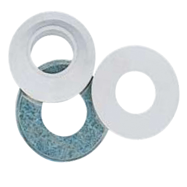 SET GUARNIZIONI 3PZ GOMMA BIANCA 1"1/4