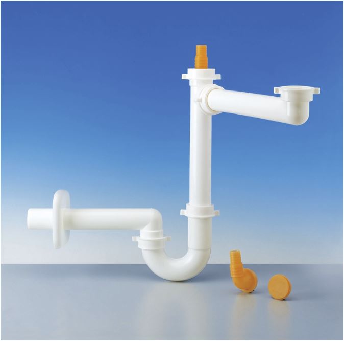 SIFONE SPAZIO PP PER LAVABO 1 VASCA D40 1"1/2