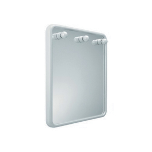 SPECCHIO 3 LUCI RETTANGOLARE LINEA BIANCO