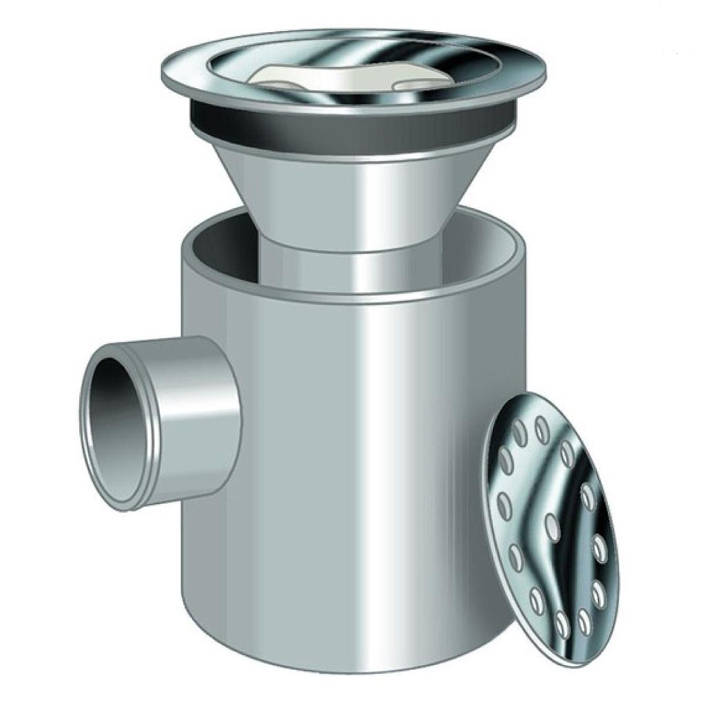 POZZETTO A PAVIMENTO 1VIA CON GRIGLIA D100/40