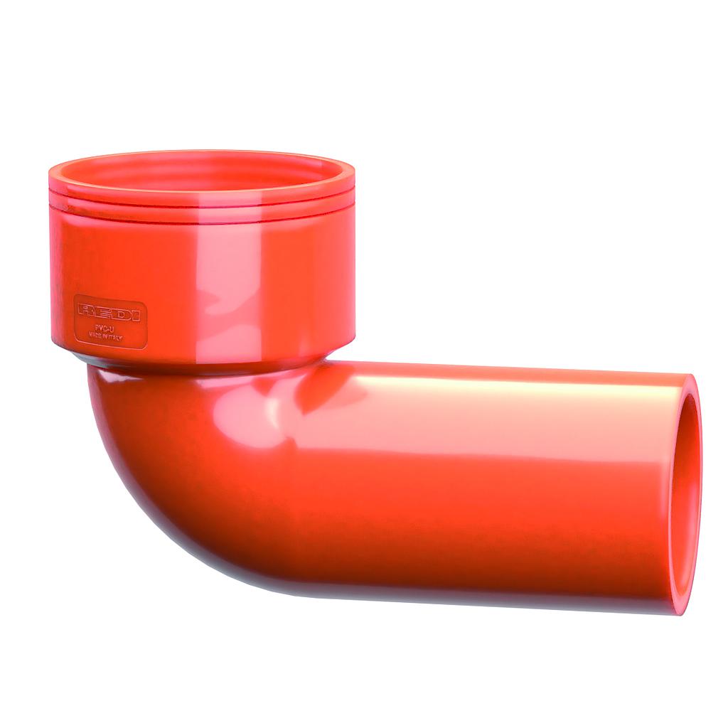 CURVA WC BASSA D100 ROSSO