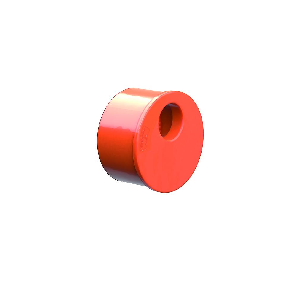 TAMPONE RIDOTTO ECCENTRICO 125/80 ROSSO