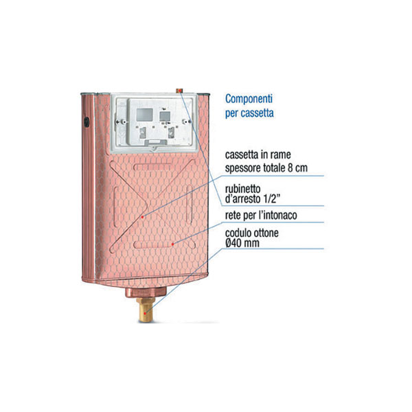 PUCCI ECO RAME INCASSO PULSANTE  10LT/4 LT