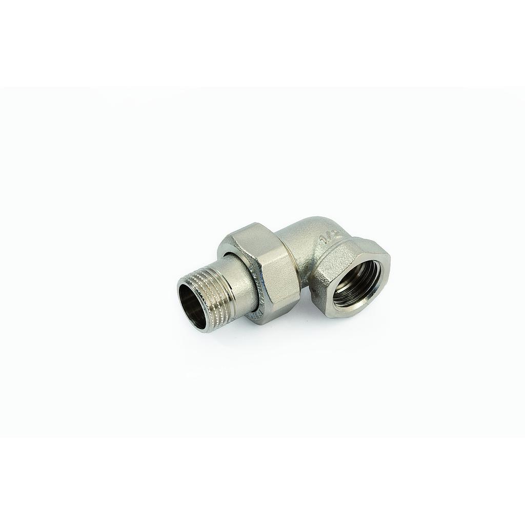 RACCORDO CURVO 3PZ MF 1" CROMATO