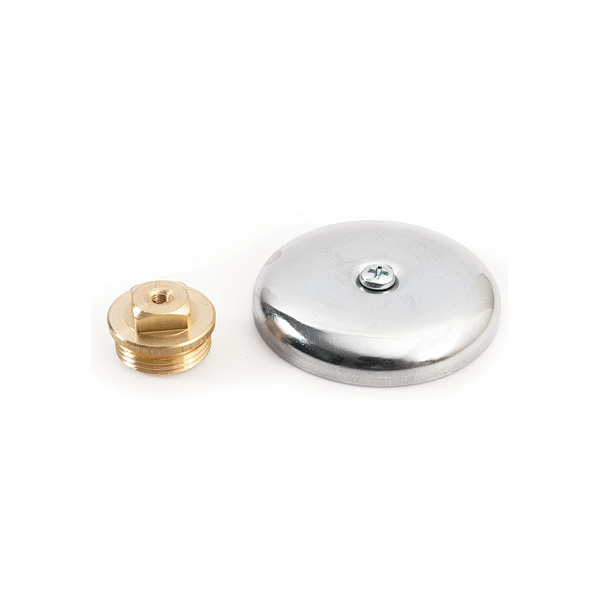 TAPPO MASCHIO CON ROSONE 1/2" CROMATO