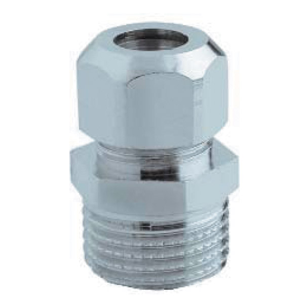 NIPPLES MASCHIO PER TUBETTO RAME M1/2X12 CROMATO