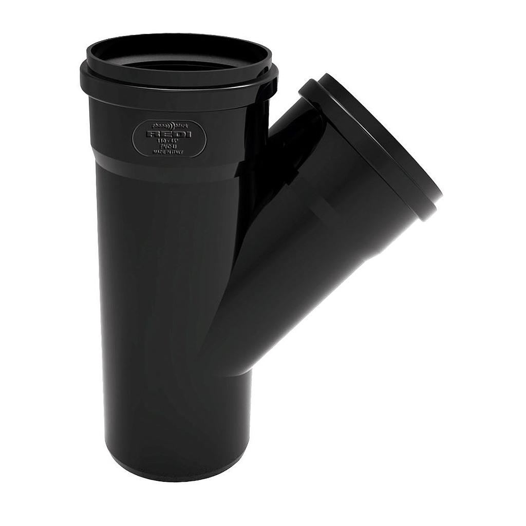 DERIVAZIONE 45° MF D.100/50 NERO FONOISOLANTE