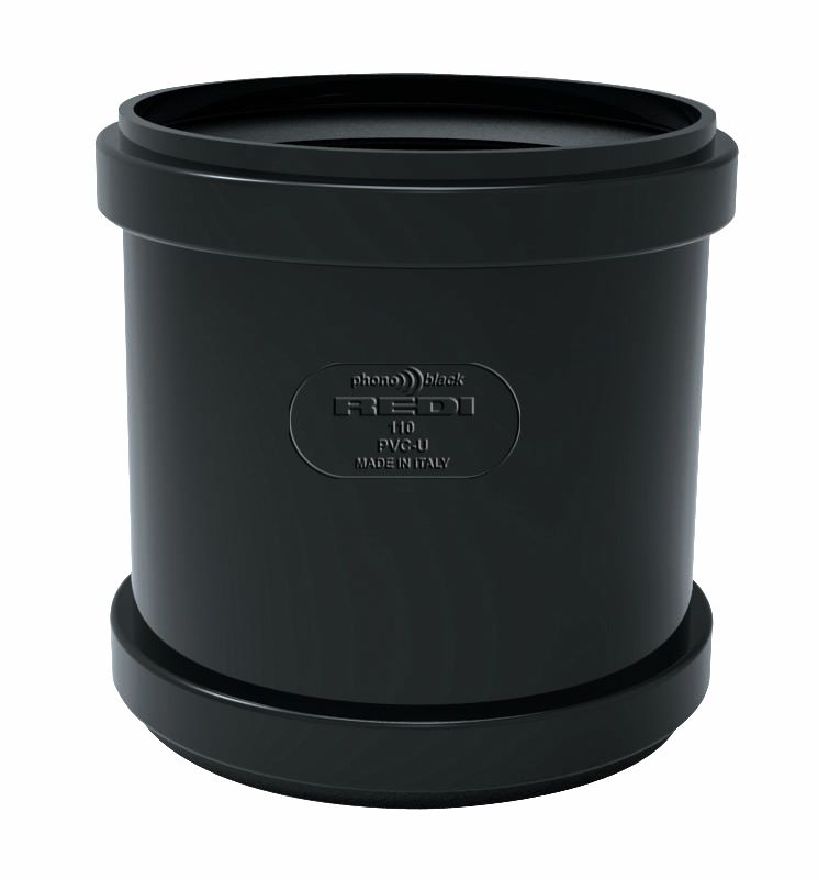MANICOTTO CON BATTENTE D.100 NERO FONOISOLA