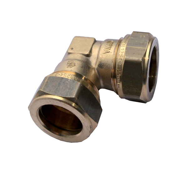 GOMITO DOPPIO OGIVA OTTONE 28X28-1103