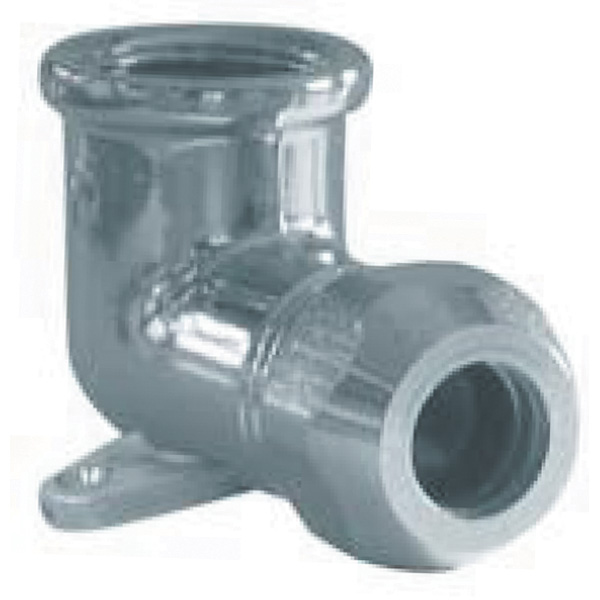 GOMITO FEMMINA FLANGIATO PER TUBETTO RAME   1/2x10 CROMO