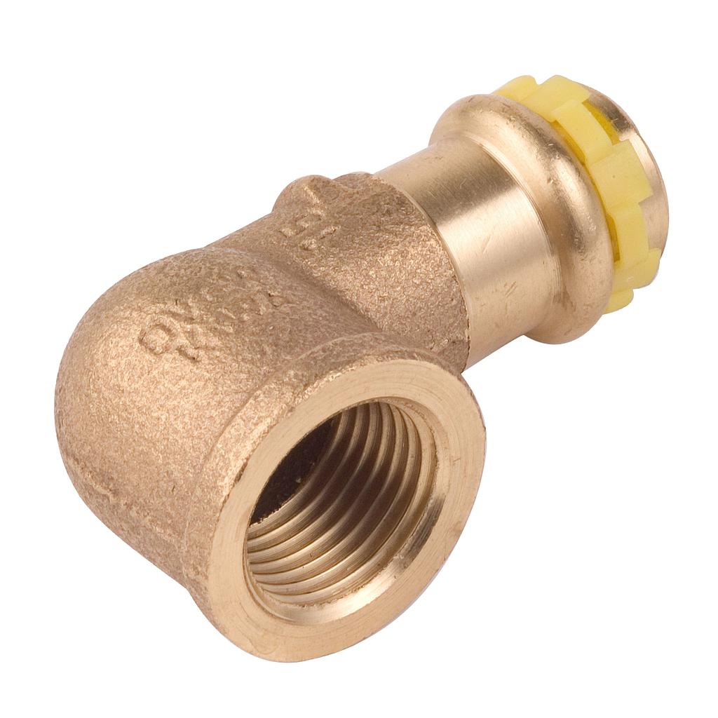 CURVA 90°FF BRONZO  PRESSARE GAS D18X1/2