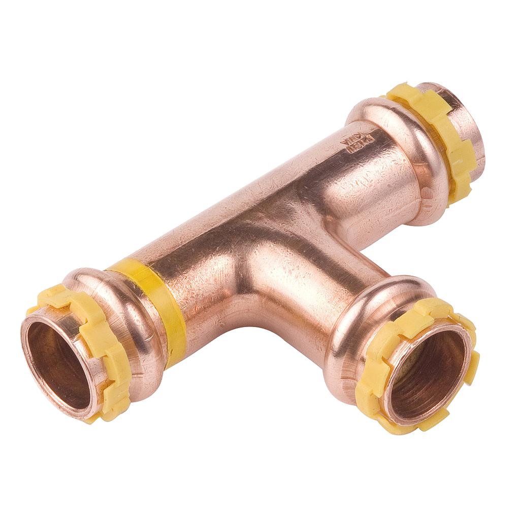 TEE FEMMINA  RAME PRESSARE GAS D14