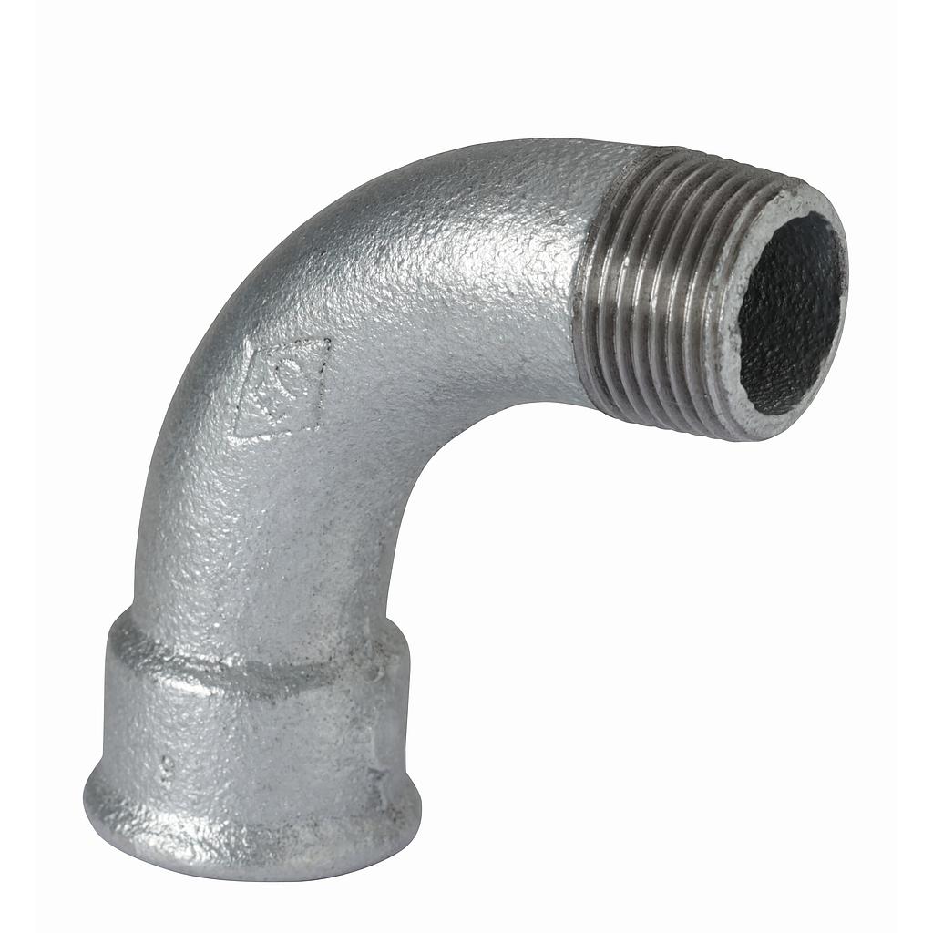 CURVA 90° MASCHIO/FEMMINA 1"1/2 ZINCATO