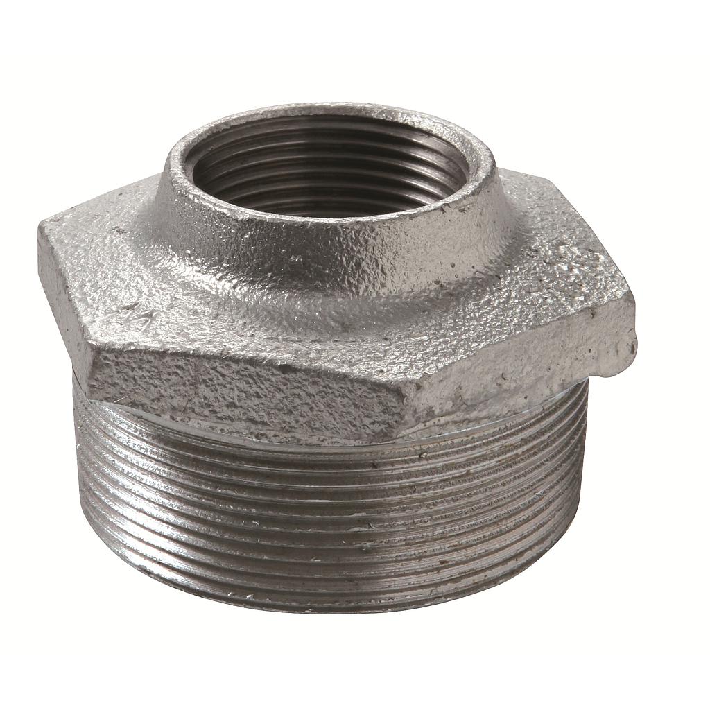 RIDUZIONE ESAGONALE MASCHIO/FEMMINA 4"X2"1/2 ZINCATO