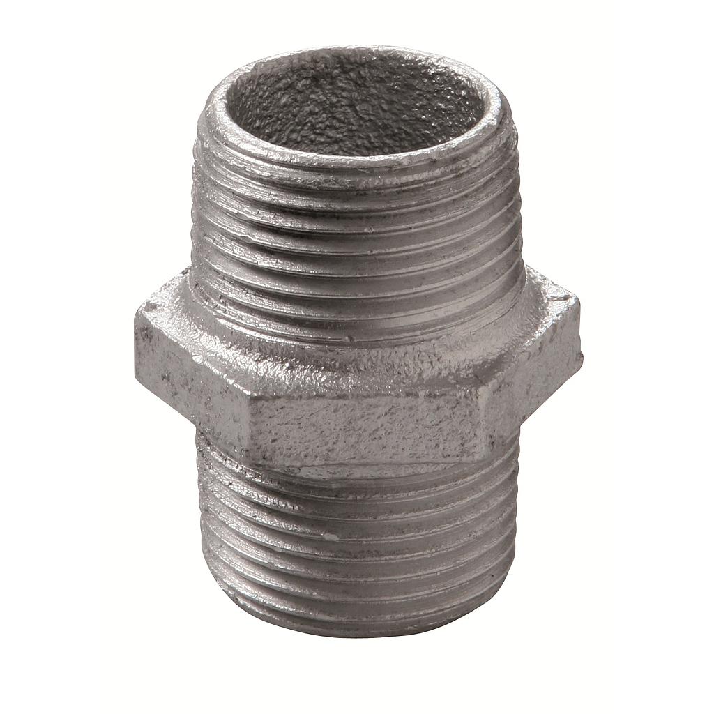 DOPPIA VITE MASCHIO/MASCHIO 1/2" ZINCATO