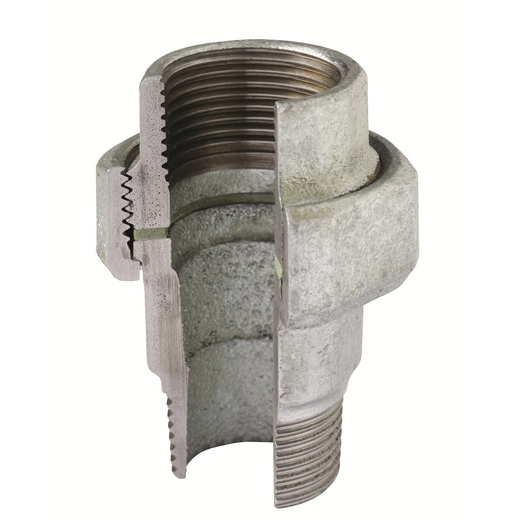BOCCHETTONE MASCHIO/FEMMINA SEDE PIANA 1"1/4 CON GUARNIZIONE