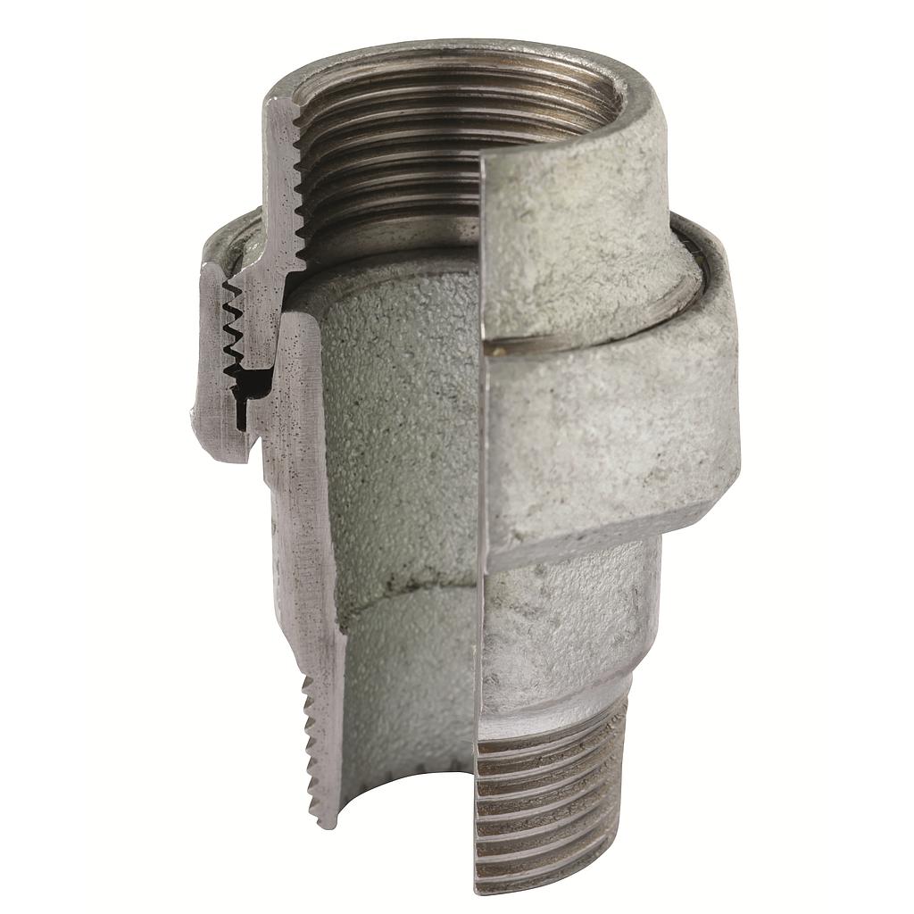 BOCCHETTONE MASCHIO/FEMMINA 3 PEZZI 2"1/2 ZINCATO