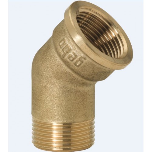 GOMITO 45° M.F. DA 1/2" OTTONE GIALLO