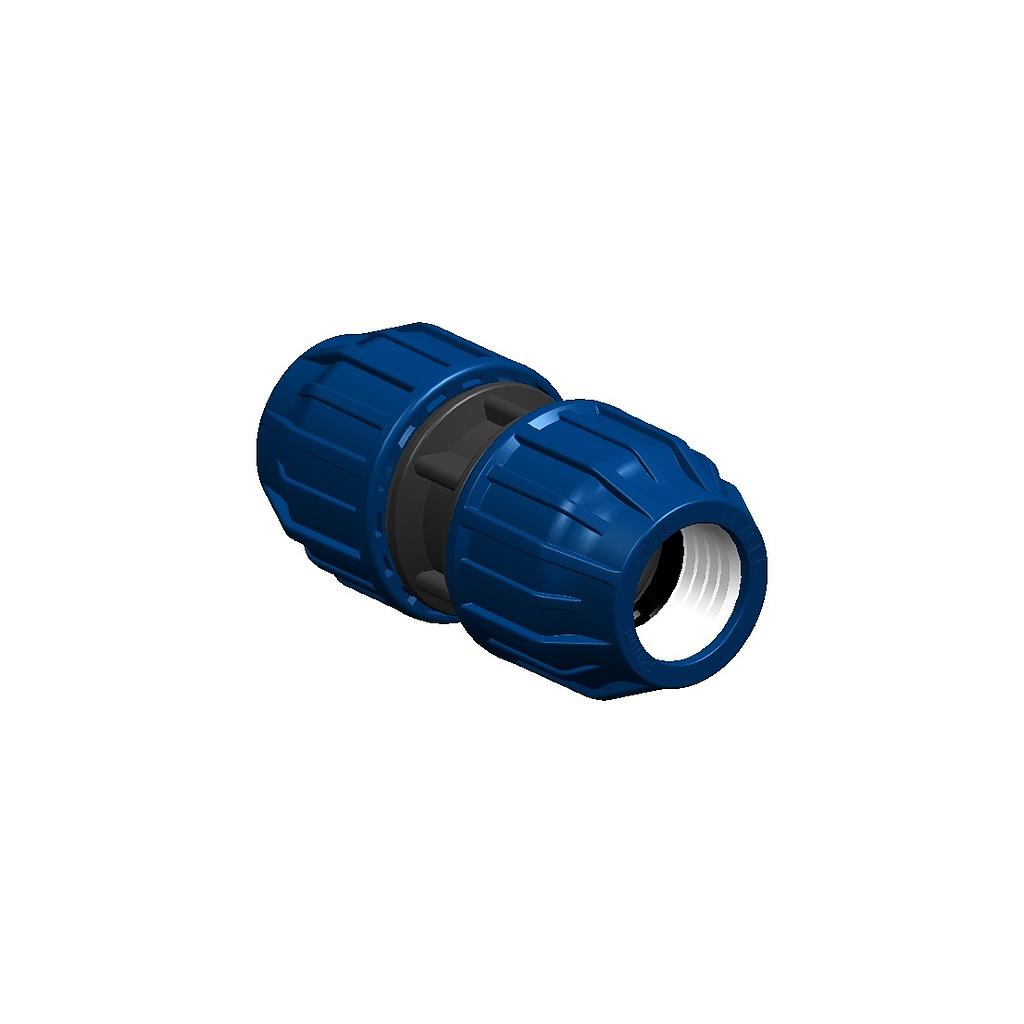 RACCORDO DOPPIO 32x32 POLIETILENE NERO