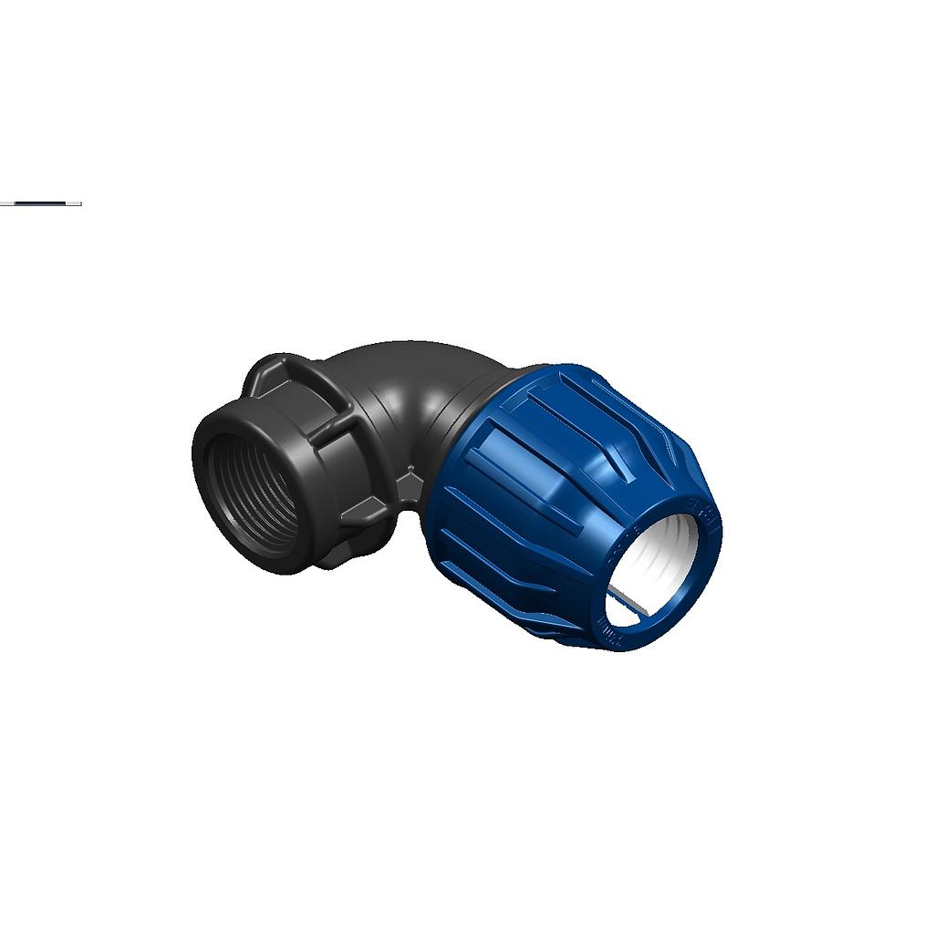 GOMITO FEMMINA 3/4"X20 POLIETILENE NERO
