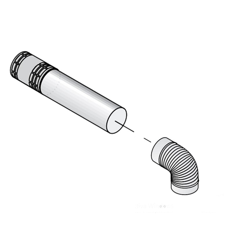 TERMINALE D.60/100 L.500MM X SCALDABAGNO MINI CR