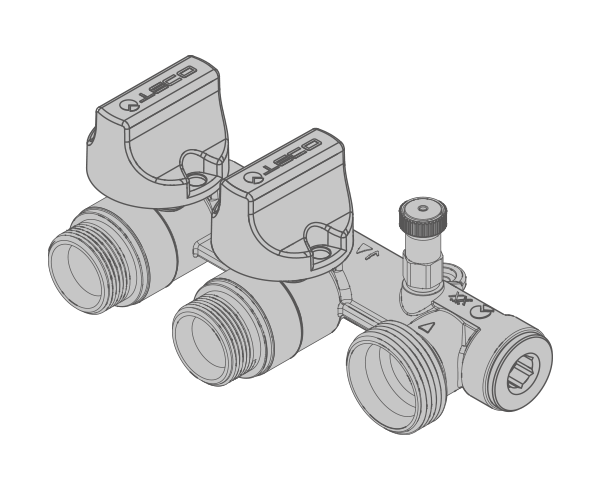 COLLETTORE MULTI INTERASSE 2 VIE DN20