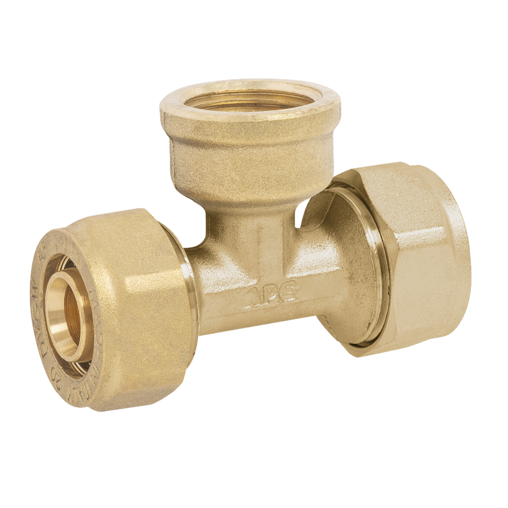 TEE FEMMINA 20X1/2X20 GIALLO PER MULTISTRATO INSERTO FISSO