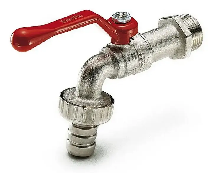 RUBINETTO SFERA MEDIO LEVA 1/2" CON PORTAGOMMA