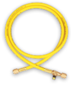 TUBO FLESSIBILE CON VALVOLA CON ATTACCHI DRITTO 1/4"SAE  900 MM