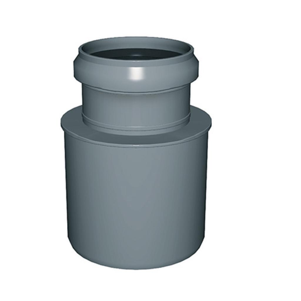 RACCORDO DI PASSAGGIO IN PP PER COLLEGAMENTO PVC 40/40 GRIGIO