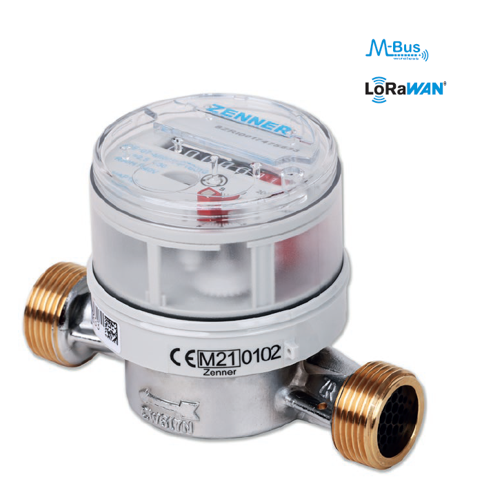 CONTATORE ACQUA ASCIUTTO ZENNER 1/2" PER ACQUA CALDA/FREDDA