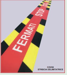 STRISCIA ADESIVA DELIMITA-DISTANZA 1000X100