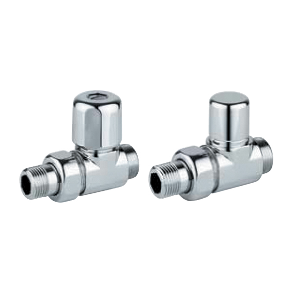 VALVOLA + DETENTORE DRITTO 12X1/2 ARREDA CROMO