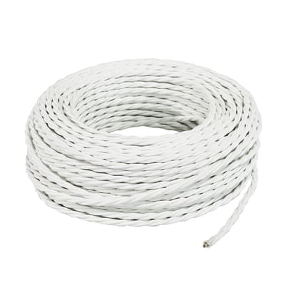 CAVO TESSILE A TRECCIA 3X1 BIANCO