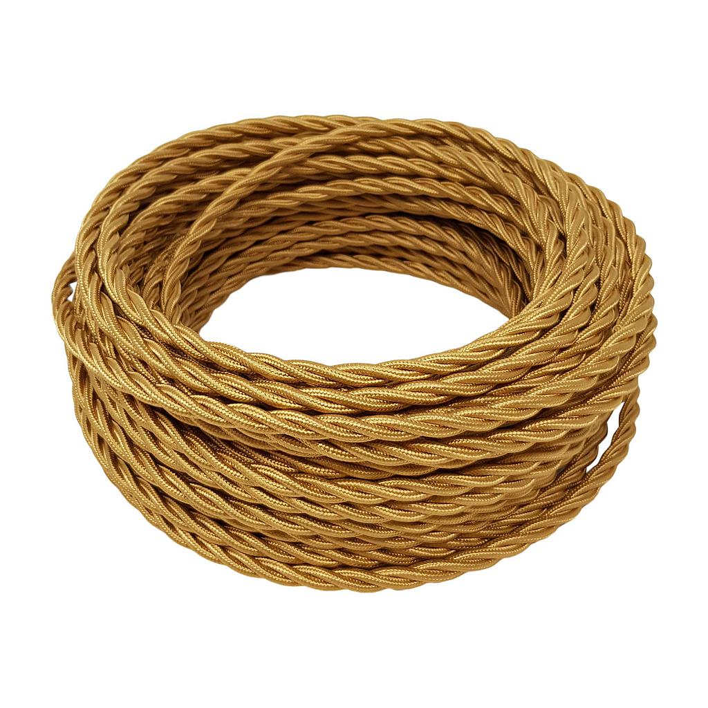CAVO TESSILE A TRECCIA 3X1 ORO