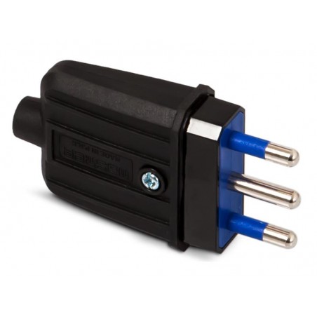 SPINA IP44 16A 2P+T NERA IN GOMMA