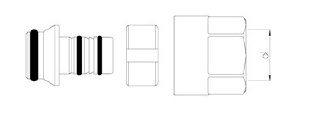 DADO+ANELLO+PORTAGOMMA SENZA SVASATURA RIDOTTO D20-16