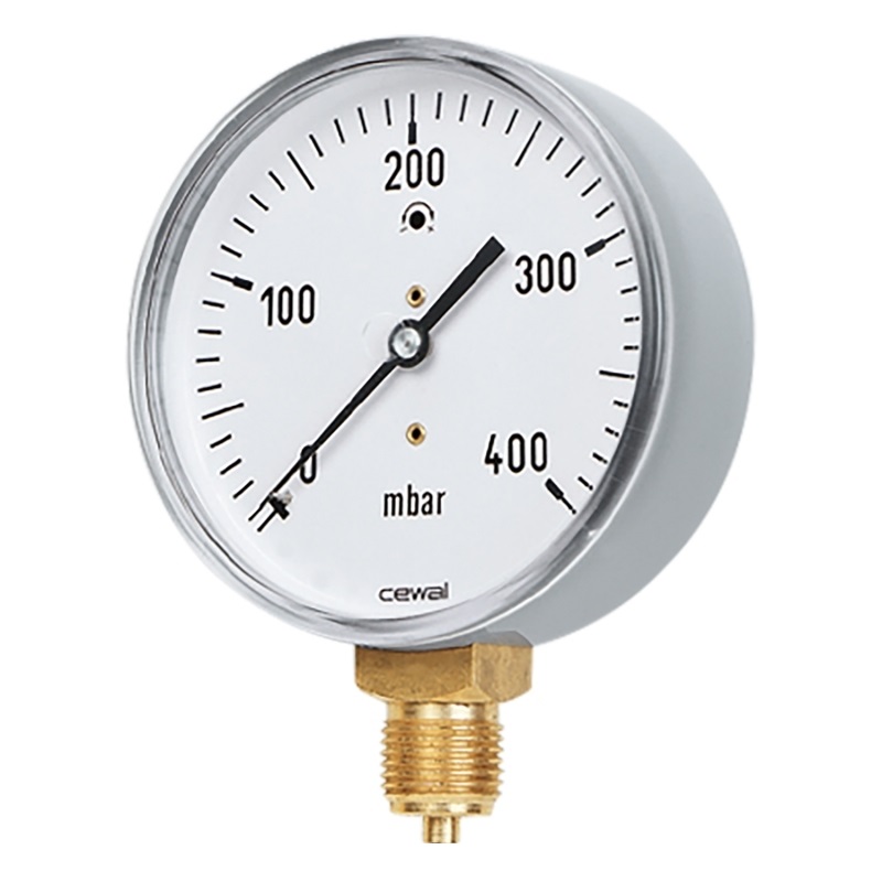 MANOMETRO A POLMONE PER GAS 1/4 D63 600 BAR