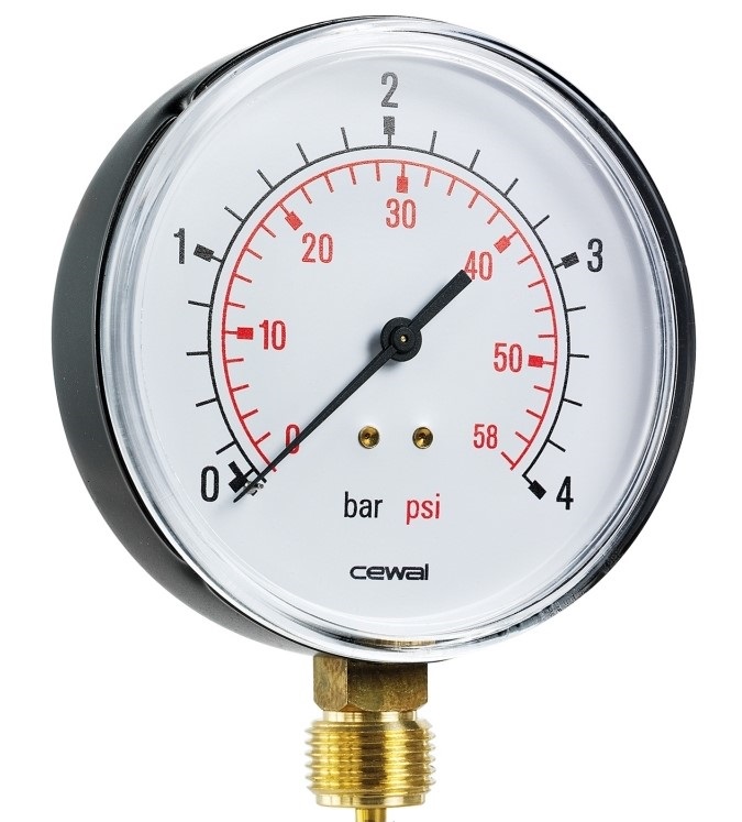 MANOMETRO RADIALE M100RP 1/2 10 bar